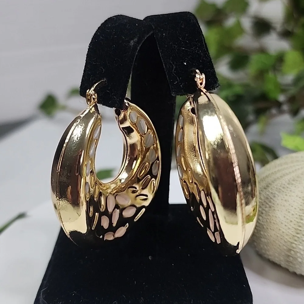 Gold Filled Chunky Hoop Earrings